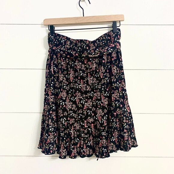 Loft Ditzy Floral Pleated Flowy Flouncy Romantic Feminine Skirt, Size Medium - Picture 2 of 4